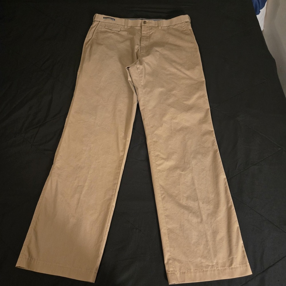 Blue Harbour Pants Mens 36x33 Beige Chino Super Lightweight Adjustable Waist